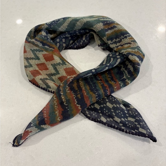 Vintage Caro Laurie LTD Patchwork Scarf - Eclectic Boho Design - Picture 7 of 7